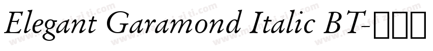 Elegant Garamond Italic BT字体转换